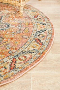 Bequest Heirloom Salmon Round Rug -Sydney Rugs Online LEG 850 SALM RO 5