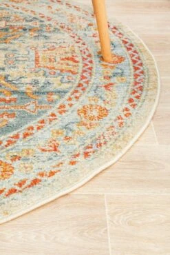 Bequest Sprig Blue Round Rug -Sydney Rugs Online LEG 853 BLUE RO 5