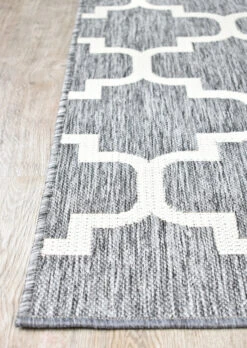 Long Island Trellis Light Grey Beige Runner Rug -Sydney Rugs Online LONG 0968 GU6 E11