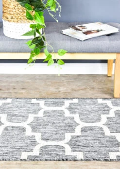 Long Island Trellis Light Grey Beige Runner Rug -Sydney Rugs Online LONG 0968 GU6 E12