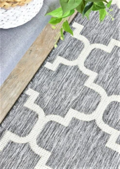 Long Island Trellis Light Grey Beige Runner Rug -Sydney Rugs Online LONG 0968 GU6 E14