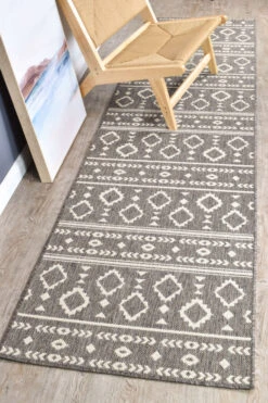 Long Island Tribal Brown Runner Rug
