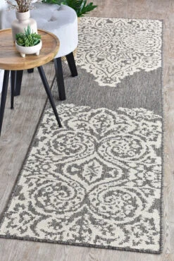 Long Island Sheen Brown Cream Runner Rug