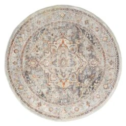 Phoebe Evaluate Grey Round Rug