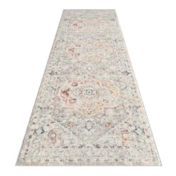 Phoebe Meditating Light Grey Runner Rug