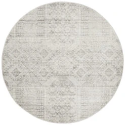 Zelda Silver Grey Round Rug -Sydney Rugs Online MIR 351 SIL RO 3