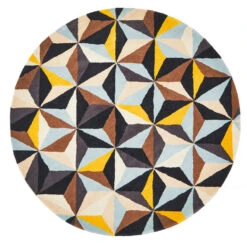 Crystal Designer Wool Round Rug Blue -Sydney Rugs Online MTX 900 BLU RO 3