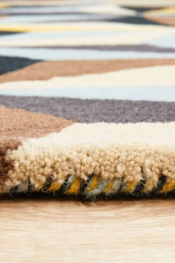 Crystal Designer Wool Round Rug Blue -Sydney Rugs Online MTX 900 BLU RO 6