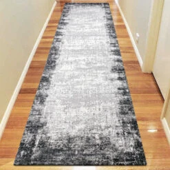 Unimaxim Theme Grey Runner Rug