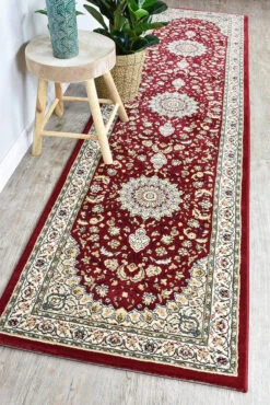 Michelan Medallion Red Runner Rug