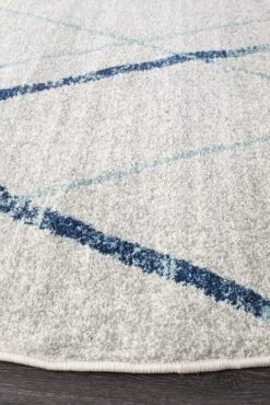 Gynama White Blue Contemporary Round Rug -Sydney Rugs Online OAS 452 BLUE RO 1 e79276b1 5c38 4fb5 9c5d 9d21f94bf1ee