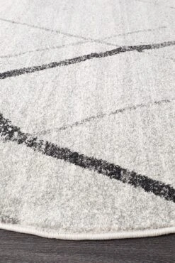 Gynama White Grey Contemporary Round Rug -Sydney Rugs Online OAS 452 GREY RO 1 fc48335d 41d4 477f 8e86 637d1889bcec