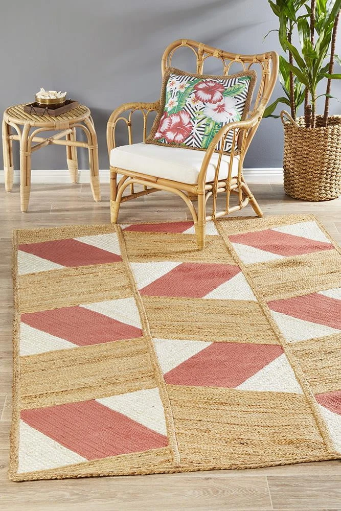 Array Coral Jute Pink Rug 3 Array Coral Jute Pink Rug