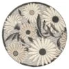 Fascination Flower Silver Round Rug -Sydney Rugs Online Paradise537SilverRou Overhead