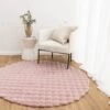 Clarity Washable Rose Pink Round Rug -Sydney Rugs Online ROSE