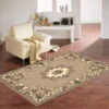 Medori Floral Beige Rug -Sydney Rugs Online Ruby6151BeigeLounge