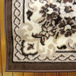 Medori Floral Brown Rug -Sydney Rugs Online Ruby6151BrownCorner
