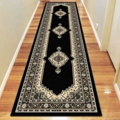 Medori Mettle Black Runner Rug