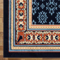 Medori Craze Navy Runner Rug -Sydney Rugs Online Ruby6334NavyCorner