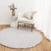 Clarity Washable Silver Round Rug -Sydney Rugs Online SILVER