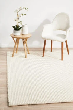Skandinavian Wool White Rug