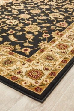 Classic Sydney Rug Black With Ivory Border Rug -Sydney Rugs Online SYD 1 BI 1 c3122397 204c 425d b378 8798d61bfe6f