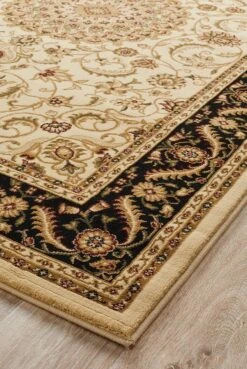 Classic Sydney Medallion Ivory With Black Border Rug -Sydney Rugs Online SYD 9 IB 1 e7e2efe4 711c 47f1 8db7 59c81af5bf4a