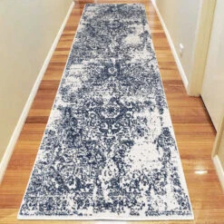 Lava Ash Blue Rug -Sydney Rugs Online Sahara 4 Blue Runner