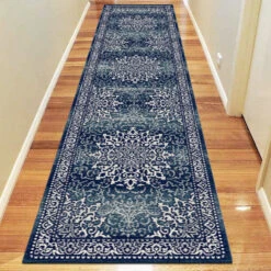 Lava Amber Navy Runner Rug