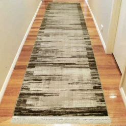 Satin Interactive Brown Runner Rug