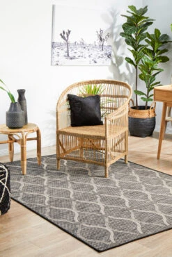 Courtyard Portico Black Rug -Sydney Rugs Online TER 5501 BLK 1