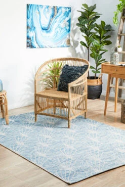 Courtyard Porch Llertis Blue Rug -Sydney Rugs Online TER 5502 BLU 1