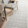 Edfu Maze Silver Runner Rug -Sydney Rugs Online YRK BREN SIL RU