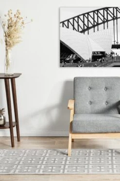 Edfu Maze Silver Runner Rug -Sydney Rugs Online YRK BREN SIL RU 2