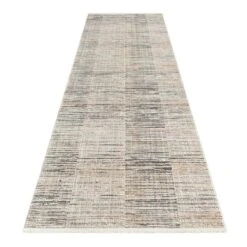 Aria Strip Light Grey Runner Rug