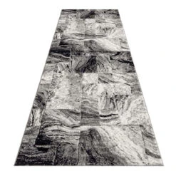 Phantasy Mirage Grey Black Rug -Sydney Rugs Online media saray rugs product Desire9623BlackRunner.jpg 1280