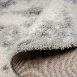 Deluxe Ash Shaggy Round Rug -Sydney Rugs Online p 57512345 5245 431b 8729 6ef70da0318c